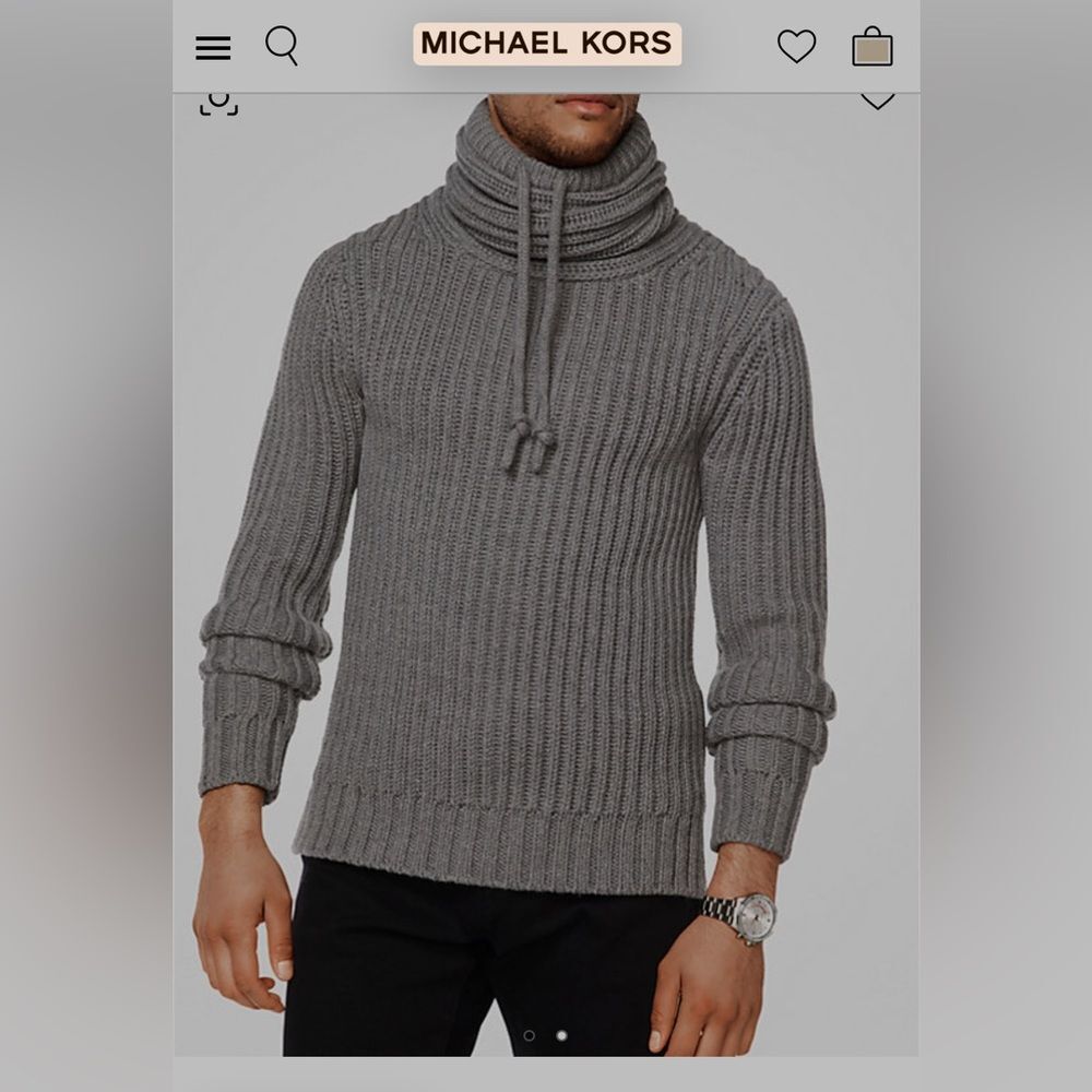 Michael Kors Italian Merino Wool Funnel Neck Sweater